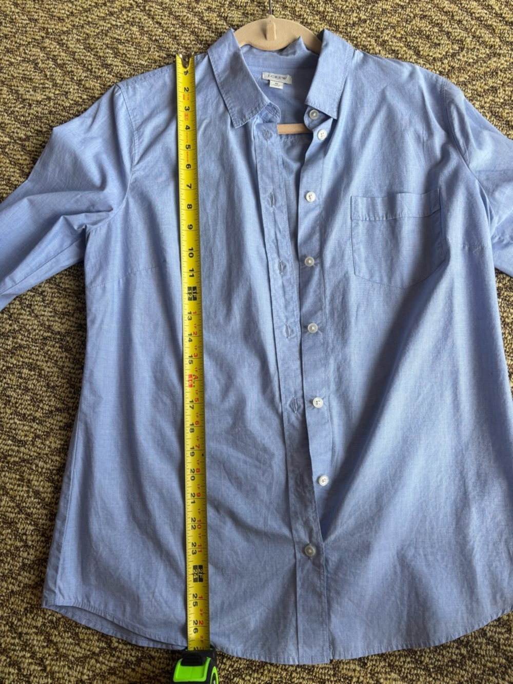 J. Crew women’s Blue oxford Shirt size Medium - Picture 5 of 7
